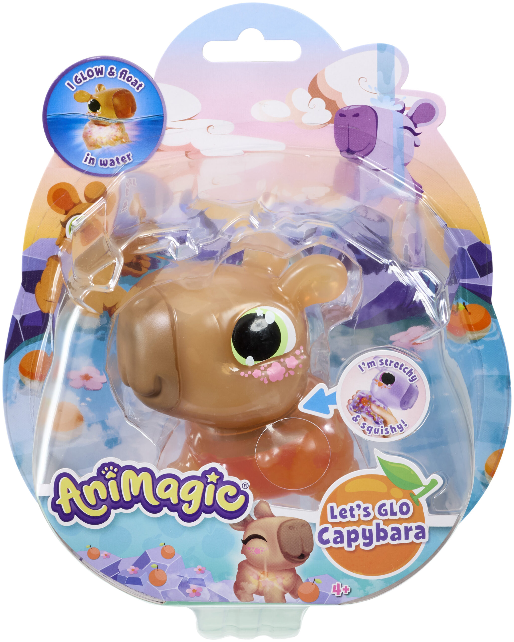 animagic spielzeug Animagic Let's Glo Capybara Brown - Goliath