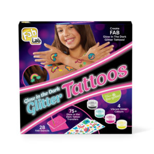 24704_FabLab_Glow Tattoos_BOX1 FabLab Glow In The Dark Glitter Tattoos