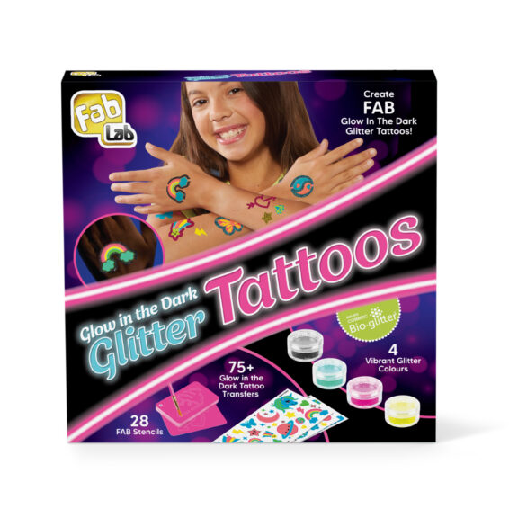 FabLab Glow In The Dark Glitter Tattoos